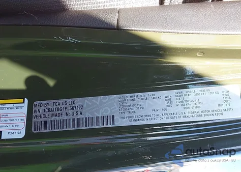 2023 Jeep Gladiator Rubicon 4X4 из США, поврежденный, VIN 1C6JJTBG1PL567122